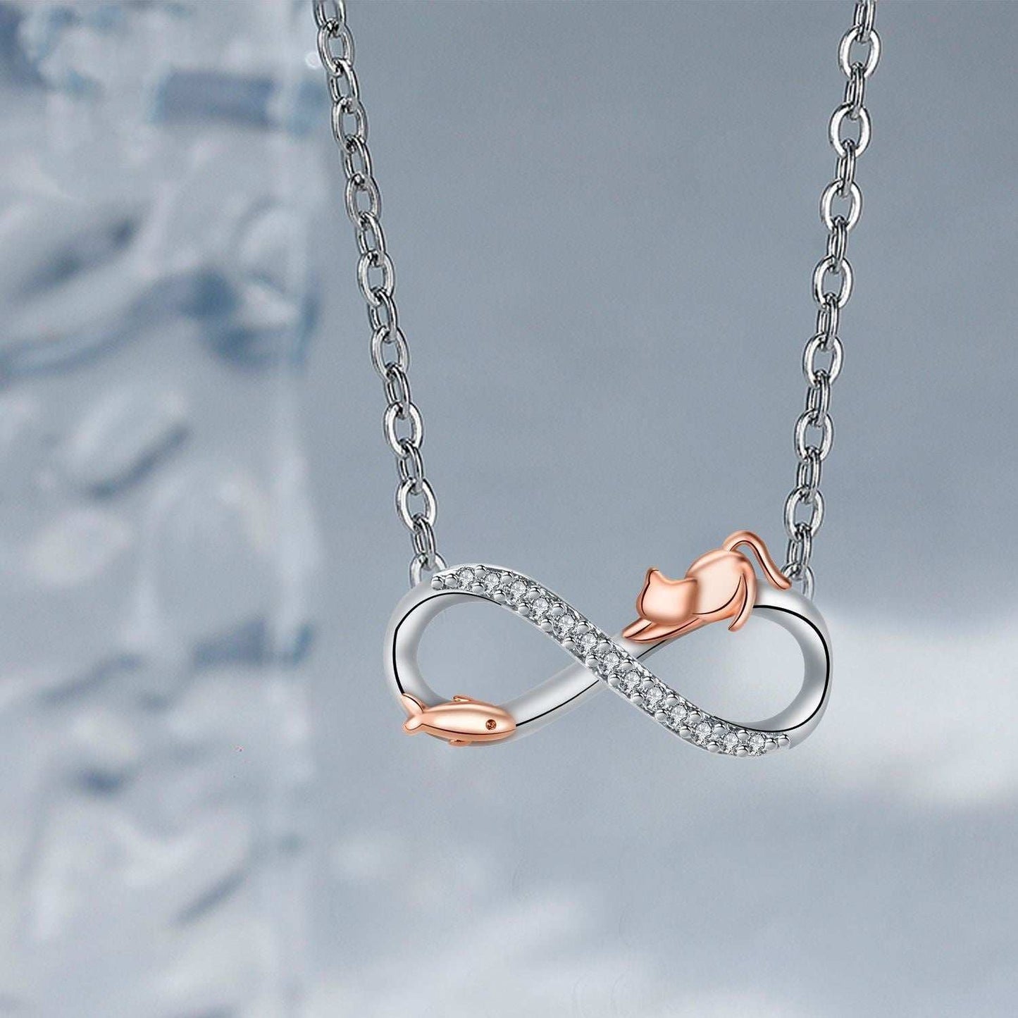 Special-interest Design Infinite Symbol Pendant Cat Necklace Gift - Purrfect Pet Haven