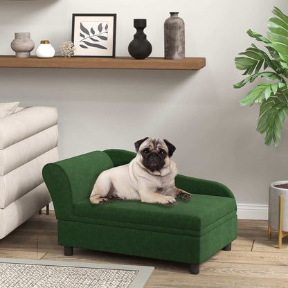 Pet Sofa Bed with Storage - Green for Cats & Small Dogs - Purrfect Pet Haven