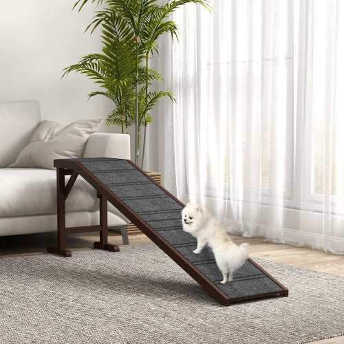 PawHut Dog Ramp for Bed - Non-Slip Carpet Pet Ramp - Purrfect Pet Haven