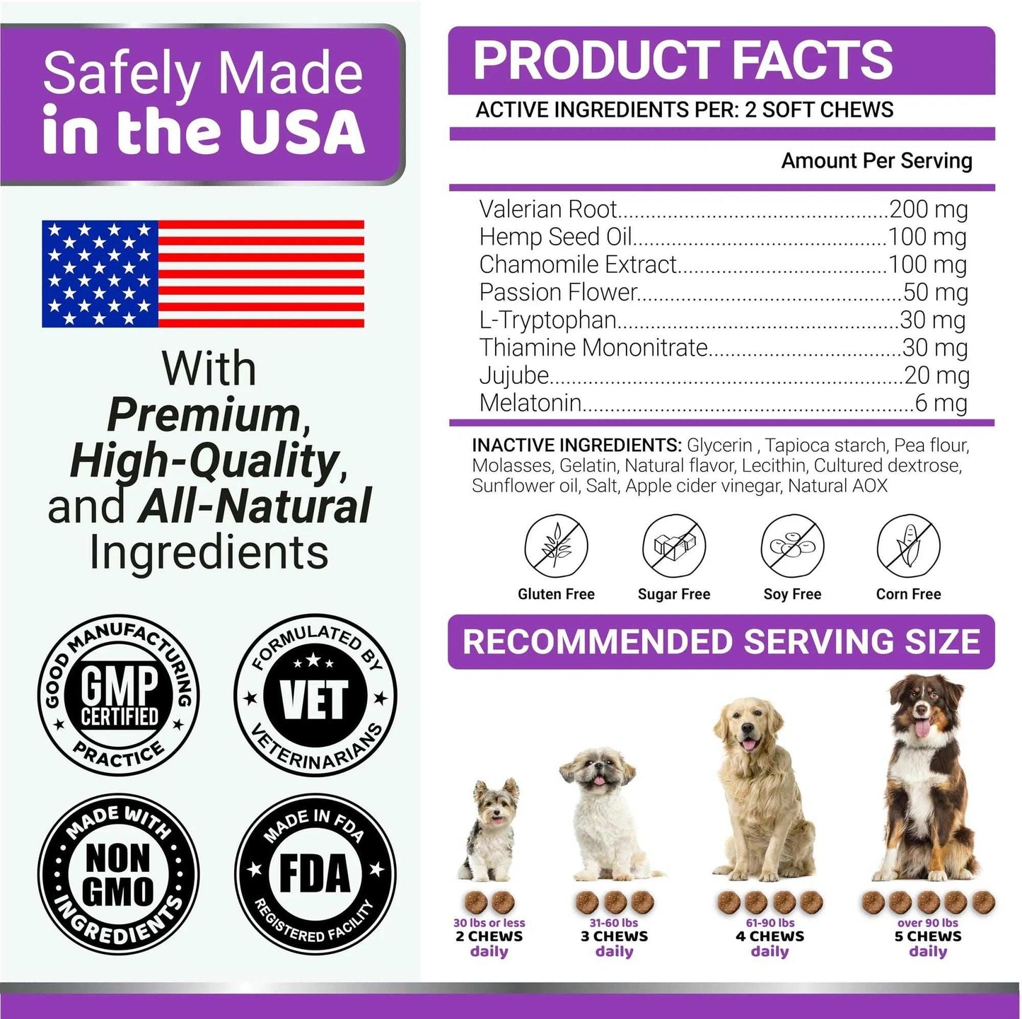 Do Not Sell On Amazon Melatonin Calming Chews For Dogs 170 Chews Dog Stress And Anxiety Relief - Purrfect Pet Haven