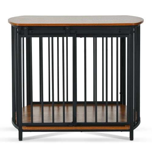 Furniture Style Dog Crate For Small And Medium Dogs - Modern Wooden End Table Kennel - Purrfect Pet Haven