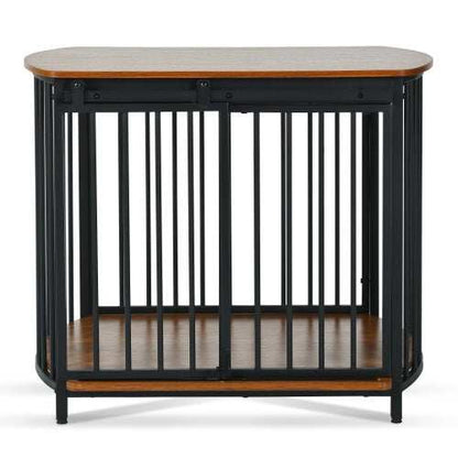 Furniture Style Dog Crate For Small And Medium Dogs - Modern Wooden End Table Kennel - Purrfect Pet Haven