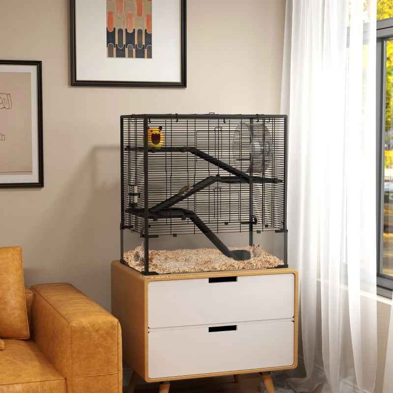 Large Hamster Cage - 4 Tier Deep Tempered Glass Bottom
