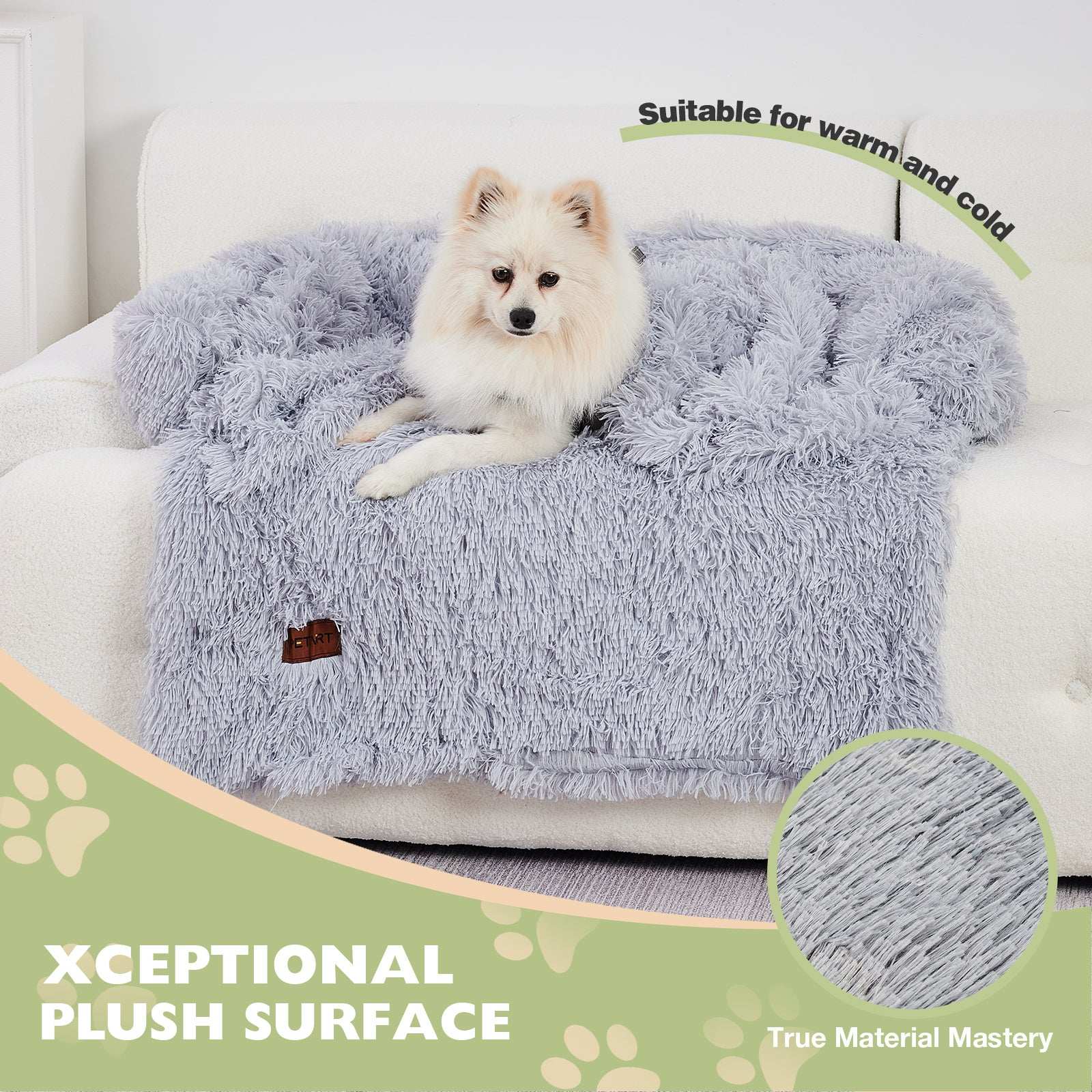 Dog Couch Bed Mat - Fluffy with Blanket - Purrfect Pet Haven