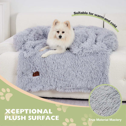 Dog Couch Bed Mat - Fluffy with Blanket - Purrfect Pet Haven