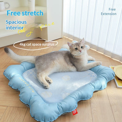 Summer Cooling Ice-silk Dog-shaped Cooling Mat For Sleeping