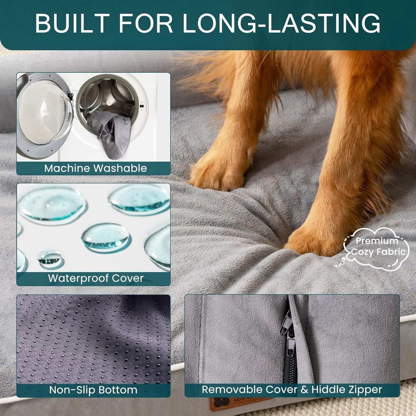 Orthopedic Dog Bed - XL Large Dogs - Purrfect Pet Haven