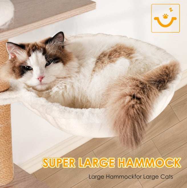 Cat Tree With Litter Box Enclosure - Modern 3-in-1 Cat Condo With Scratching Posts - Purrfect Pet Haven