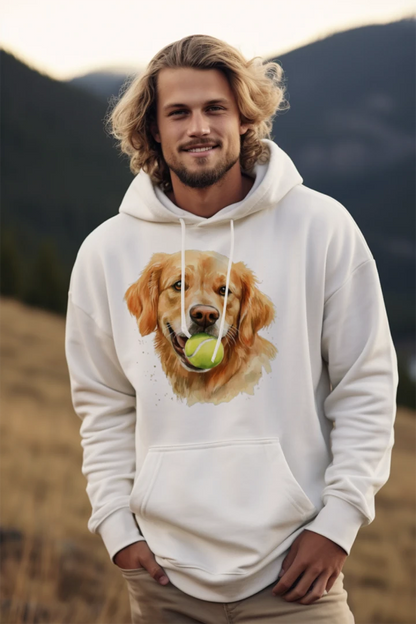 Golden Retriever Hoodie Tennis Ball - Dog Lover Sweatshirt