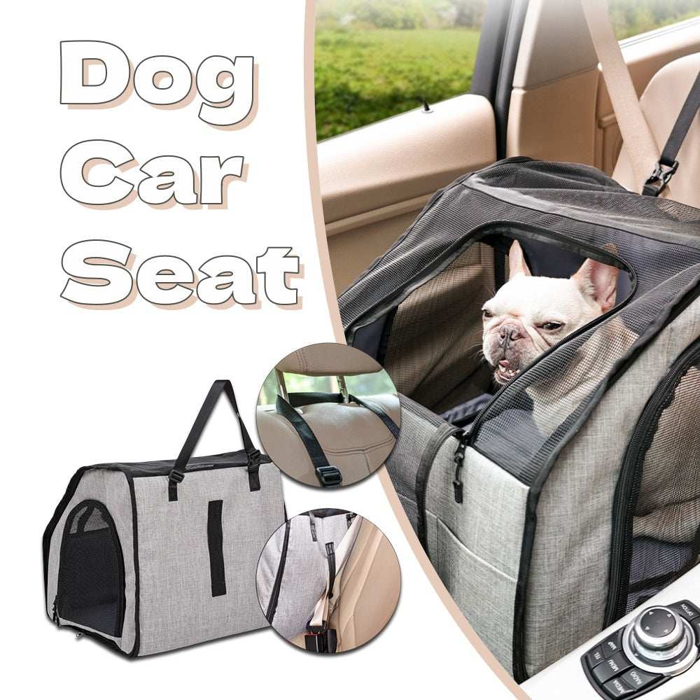 Portable Foldable Car Pet Cage - Waterproof Dog Travel Seat - Purrfect Pet Haven