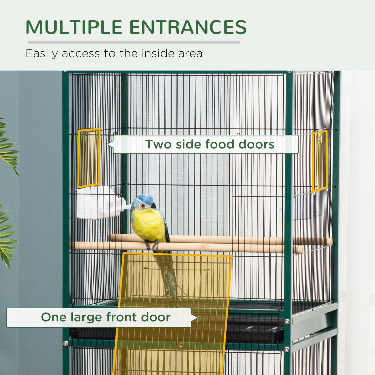 Large Bird Cage with Wide Wingspan Space - Purrfect Pet Haven