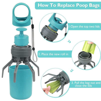 Portable Dog Pooper Scooper - Built-in Bag Dispenser - Purrfect Pet Haven