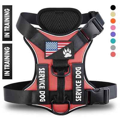 Reflective Breathable Solid Color Polyester Dog Strap