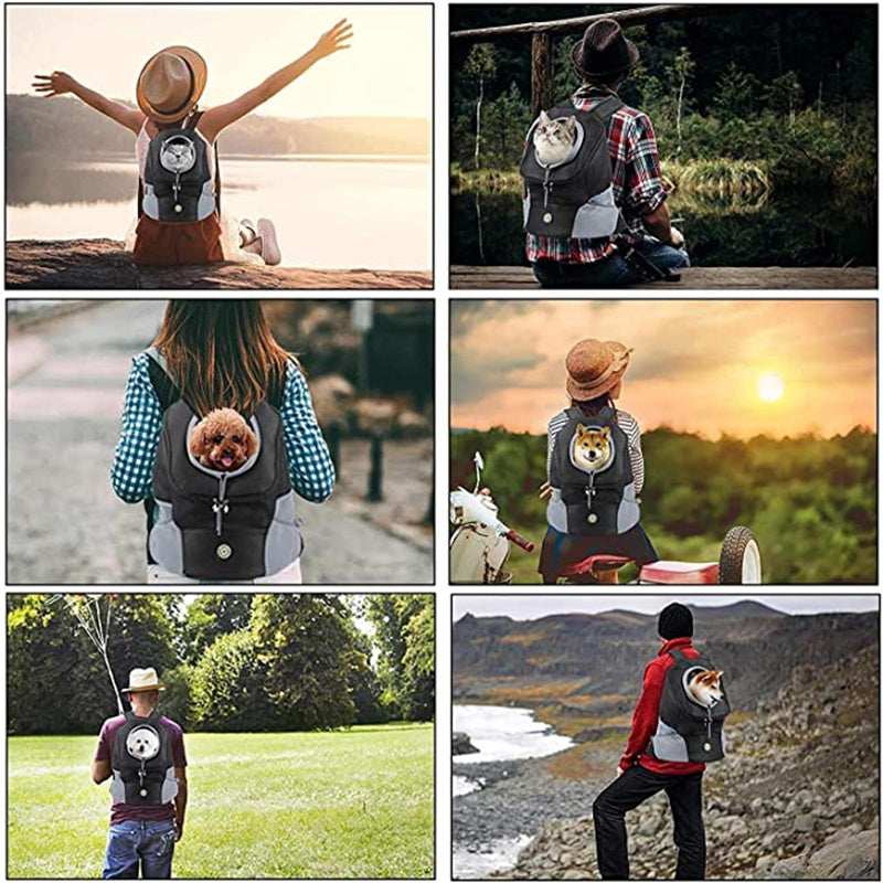 Double Shoulder Portable Travel Backpack Pet Carrier Bag - Purrfect Pet Haven