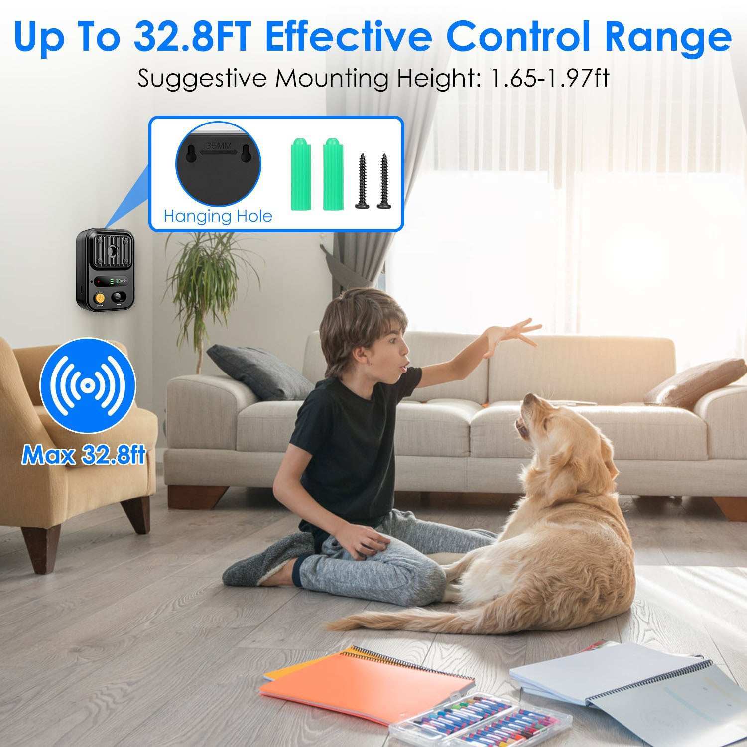 Anti Barking Device For Dogs - Rechargeable Ultrasonic Control - Purrfect Pet Haven