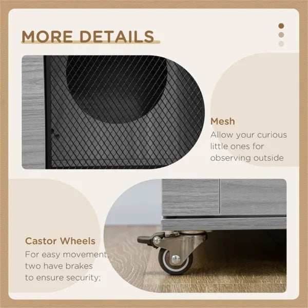 Ultimate Cat Tree Villa Apartment with Wheels - Premium Mobile Cat Furniture - Purrfect Pet Haven