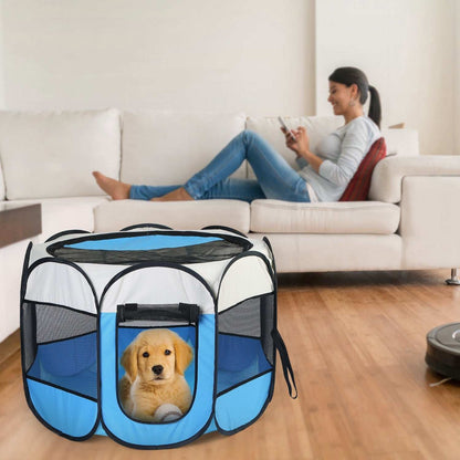 Portable Foldable Pet Tent - 8-Panel Exercise Pen - Purrfect Pet Haven