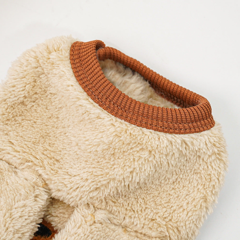 Bear Ears Fleece Coat - Warm Winter Pet Outfit - Purrfect Pet Haven