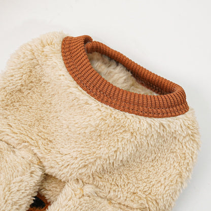 Bear Ears Fleece Coat - Warm Winter Pet Outfit - Purrfect Pet Haven