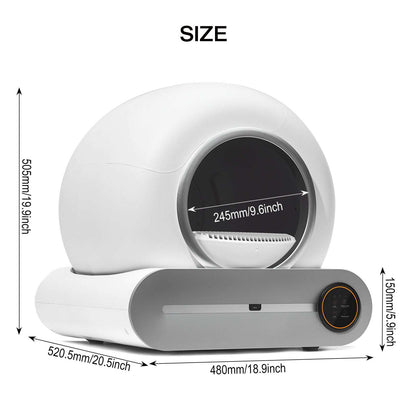 Self-cleaning Litter Box, Automatic Scooping And Deodorization, App Control Supports 2.4G WiFi, Intelligent Automatic Litter Box With Padding - Purrfect Pet Haven