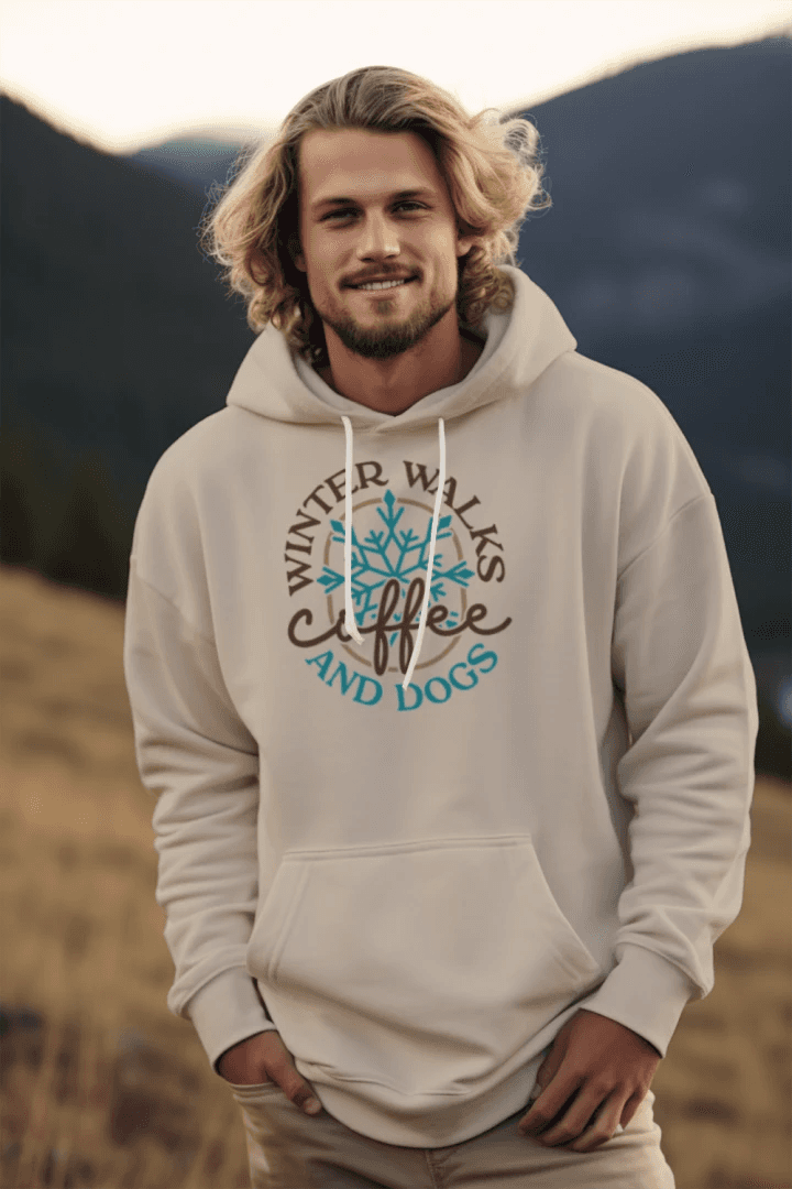 Winter Walk Coffee Hoodie Sweatshirt - Cozy Coffee Lover - Purrfect Pet Haven