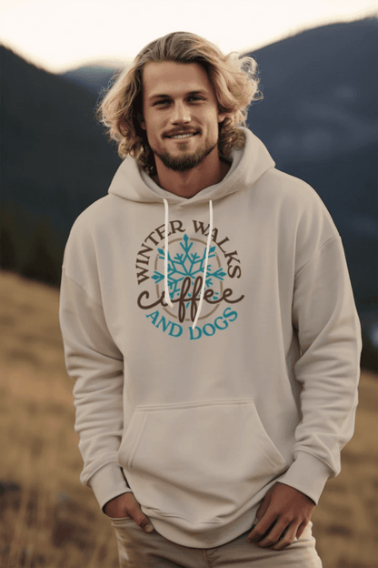 Winter Walk Coffee Hoodie Sweatshirt - Cozy Coffee Lover - Purrfect Pet Haven