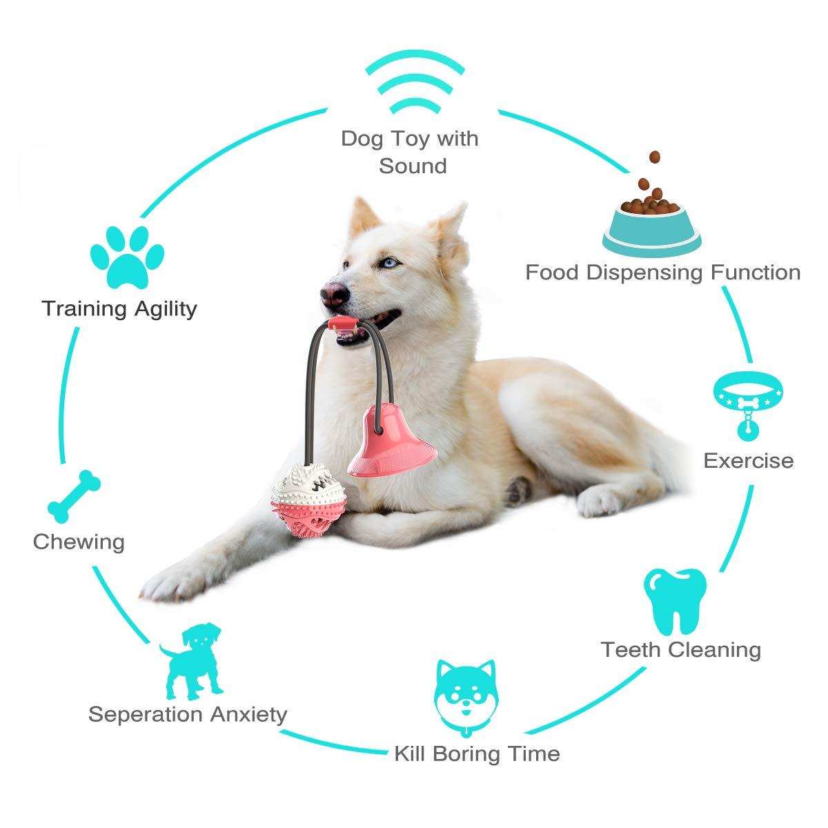 Interactive Suction Cup Tug Toy - Treat Dispensing Chew Toy for Aggressive Chewers - Purrfect Pet Haven