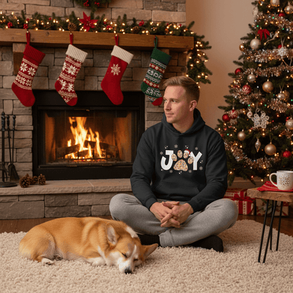 Joy Paw Hoodie - Festive Christmas Pet Lover Sweatshirt - Purrfect Pet Haven