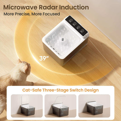 Wireless Charging Battery Driven 304 Stainless Steel Cat Automatic Induction Pet Water Fountain - Purrfect Pet Haven