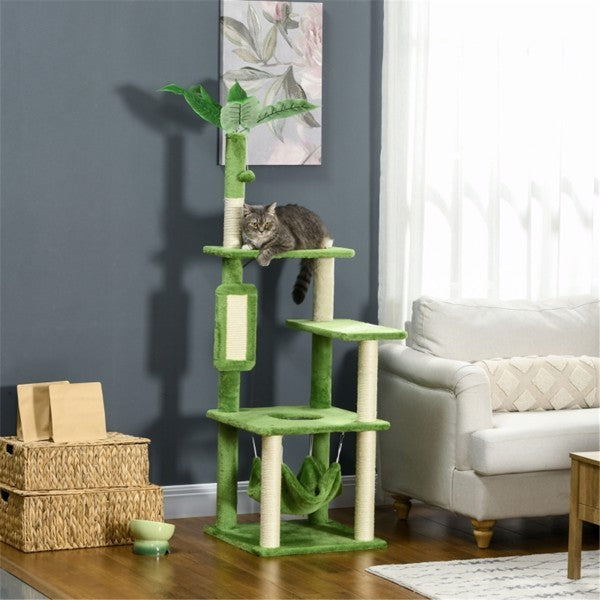 Cat Climbing Tower - 56" Multi-Level with Sisal Posts - Purrfect Pet Haven