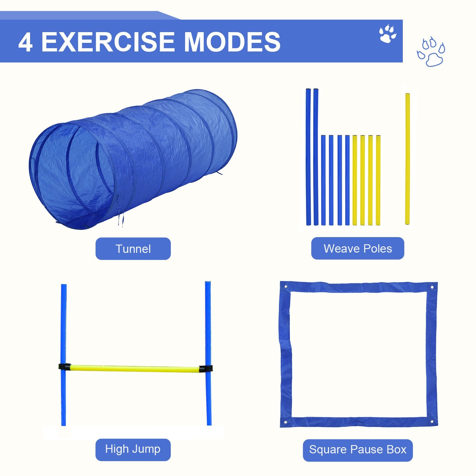 Dog Agility Equipment Set - Outdoor Obstacle Course Kit - Purrfect Pet Haven