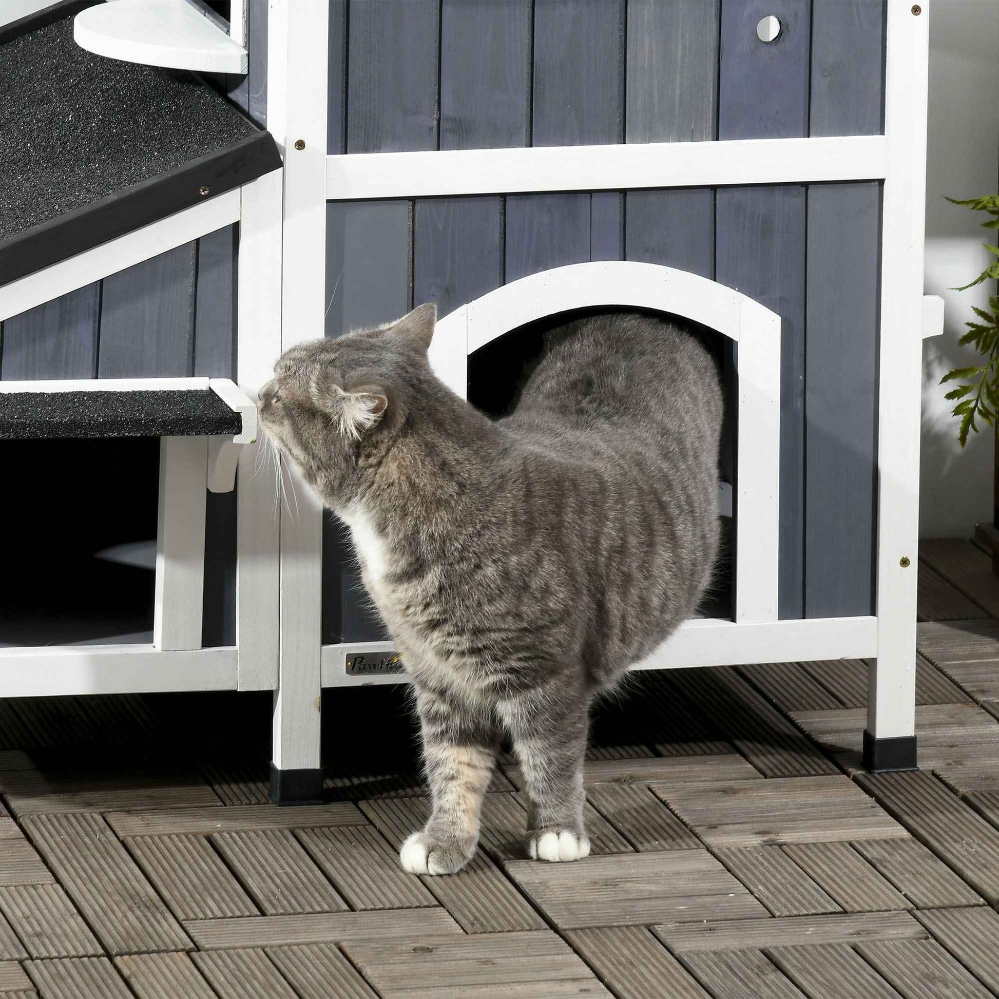 Outdoor Cat House Two-Story - Weather-Resistant Shelter