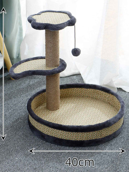 Cat Scratching Post with Cat Bed and Toy