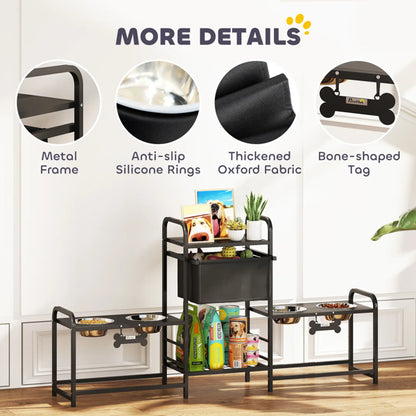 Dog Bowls with Storage - Pet Feeding Station & Container - Purrfect Pet Haven