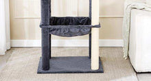 60 Inch Multi-Level Cat Tree For Indoor Cats With Plush Hammock - Purrfect Pet Haven