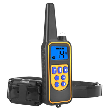 Dog Training Collar With Remote IP67 Waterproof Pet Trainer 300mAh Rechargeable 875 Yard Remote Control 4 Modes Adjustable Level - Purrfect Pet Haven