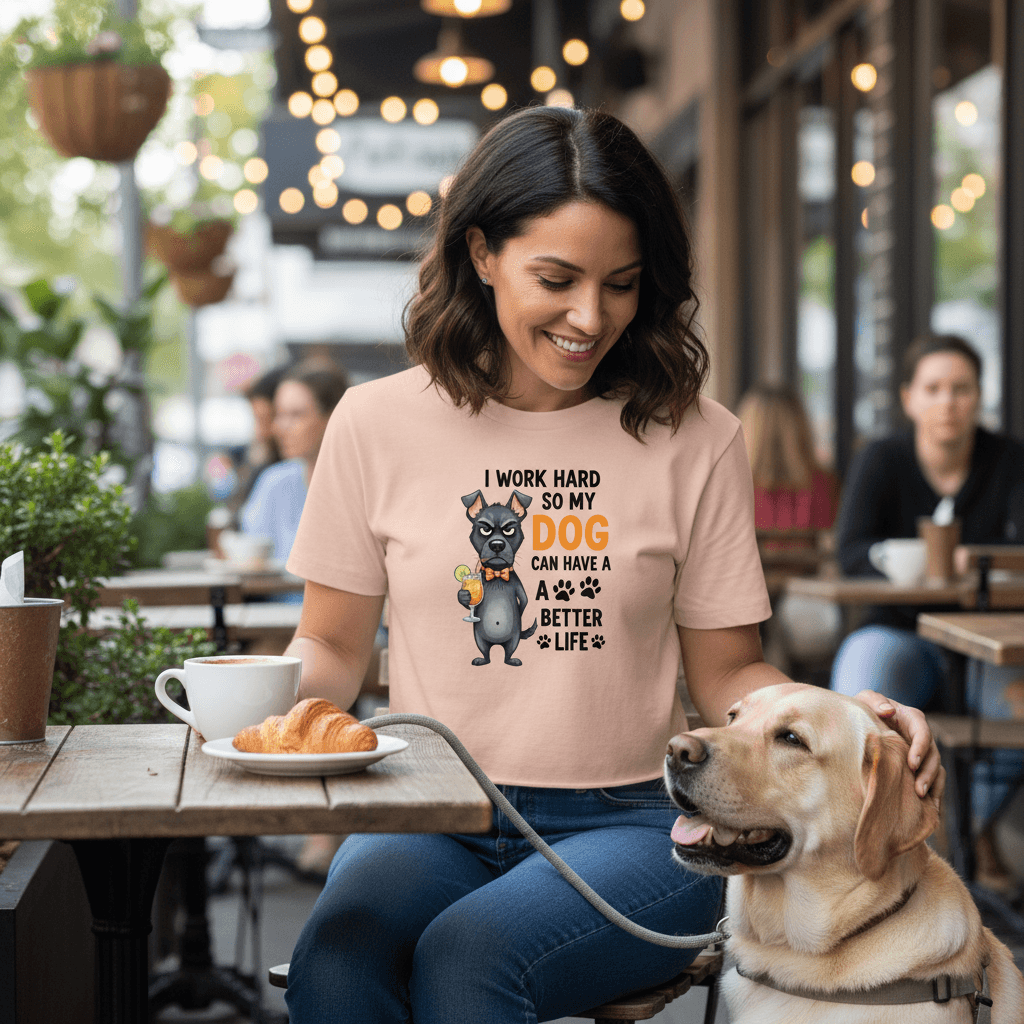 Work Hard for My Dog Tee - Funny Pet Parent T-Shirt - Purrfect Pet Haven