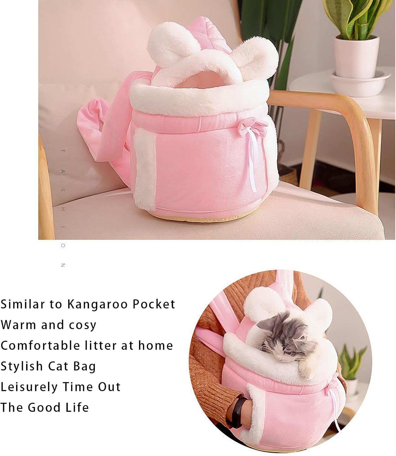 Warm Plush Double Pocket Pet Carrier Backpack Bag - Purrfect Pet Haven
