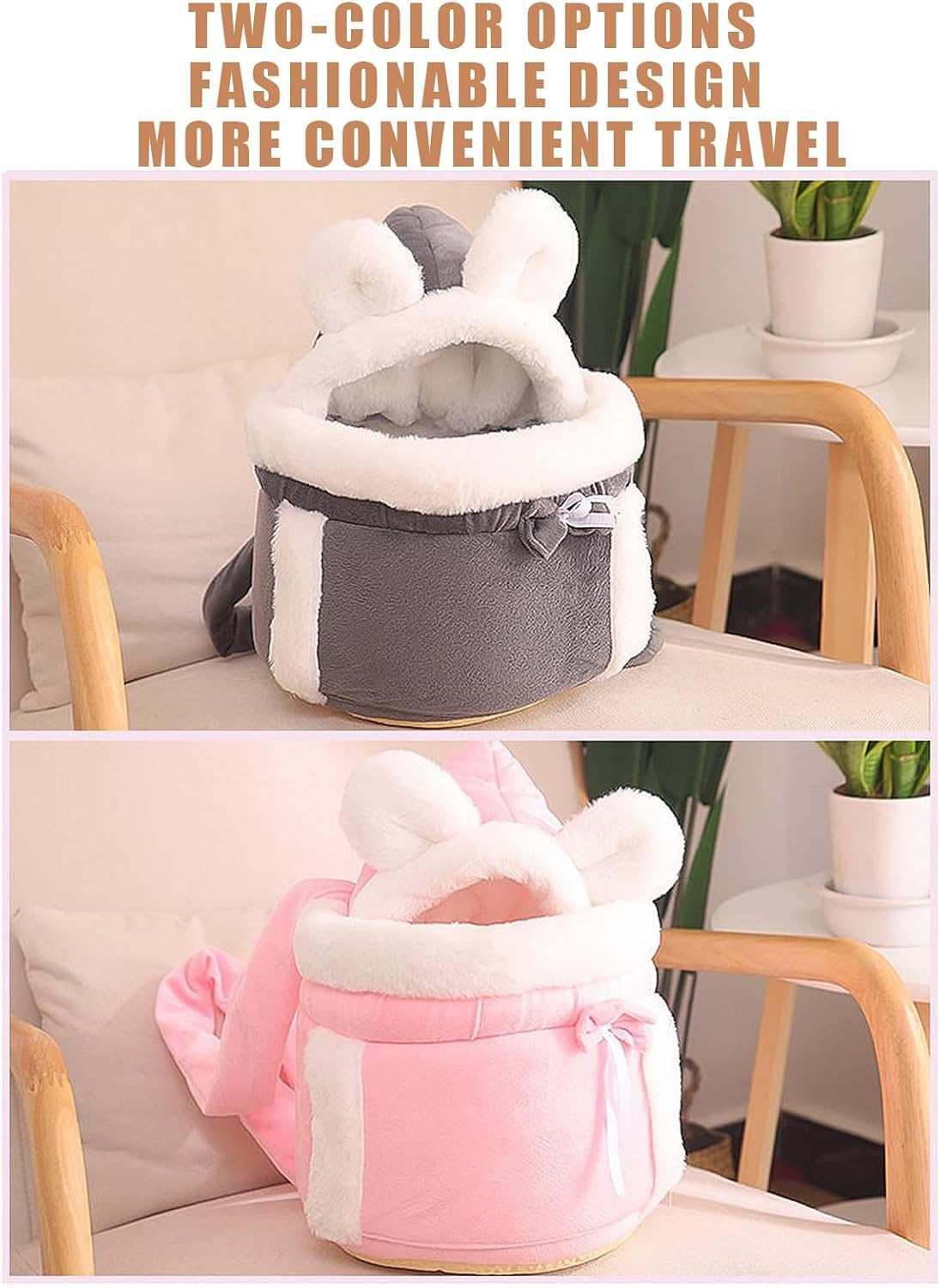 Warm Plush Double Pocket Pet Carrier Backpack Bag - Purrfect Pet Haven