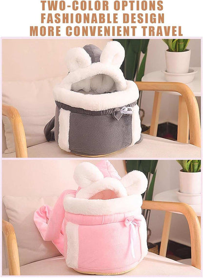 Warm Plush Double Pocket Pet Carrier Backpack Bag - Purrfect Pet Haven