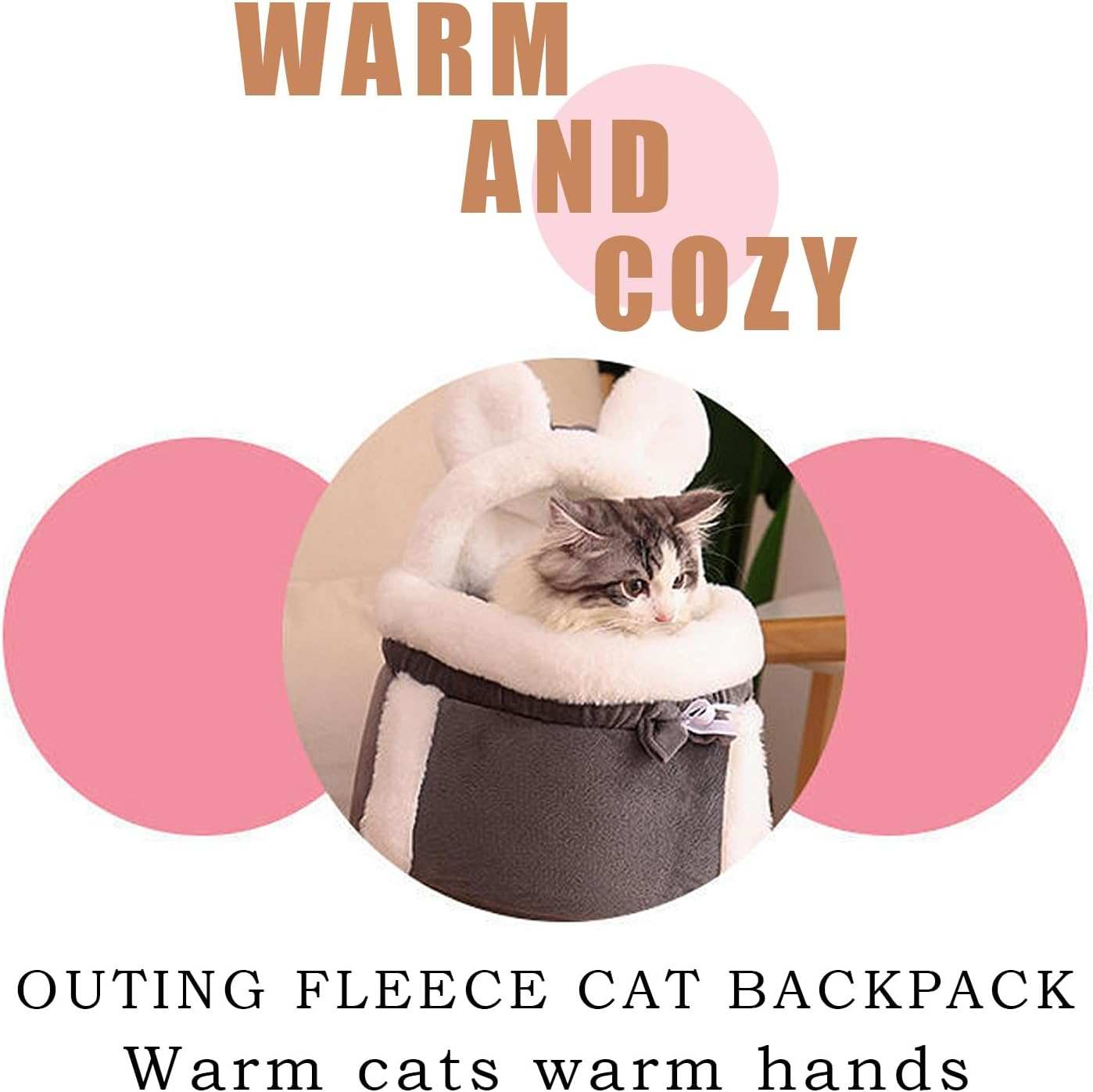 Warm Plush Double Pocket Pet Carrier Backpack Bag - Purrfect Pet Haven