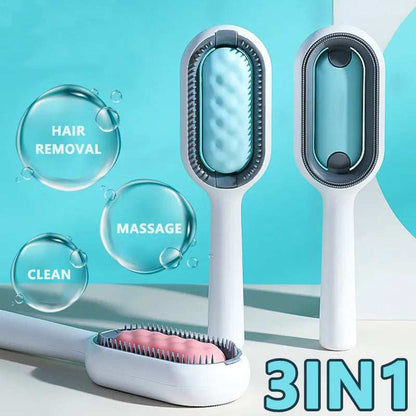 4 In-1 Cat Grooming Brush Comb with Water Tank Cleaner - Purrfect Pet Haven