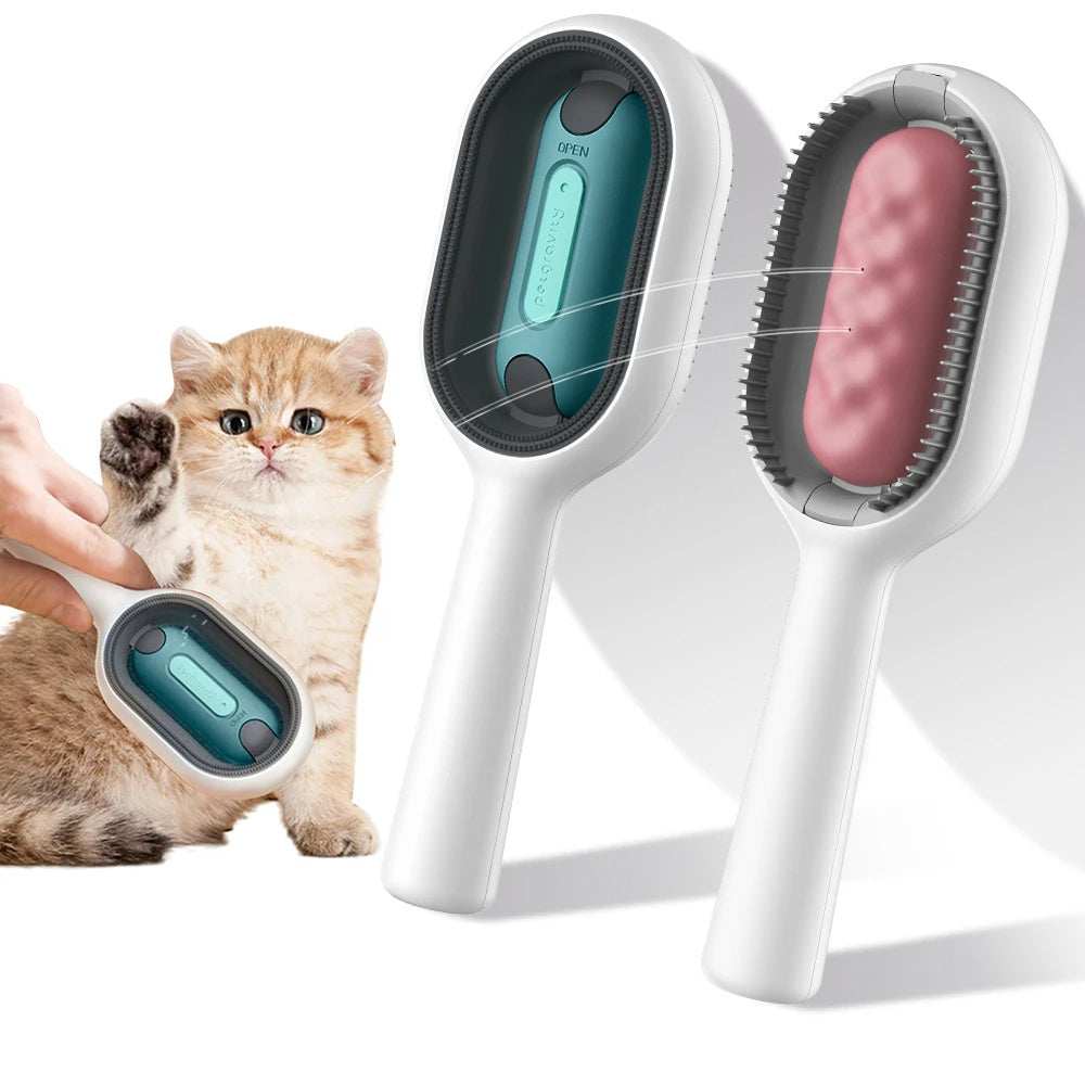 4 In-1 Cat Grooming Brush Comb with Water Tank Cleaner - Purrfect Pet Haven