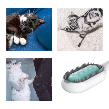 4 In-1 Cat Grooming Brush Comb with Water Tank Cleaner - Purrfect Pet Haven