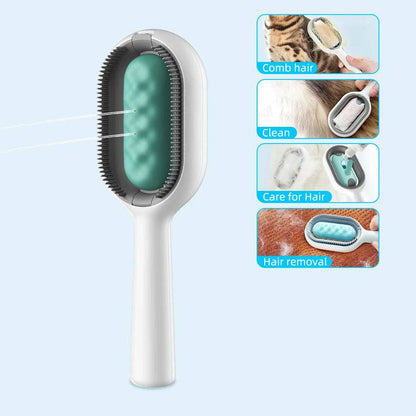 4 In-1 Cat Grooming Brush Comb with Water Tank Cleaner - Purrfect Pet Haven