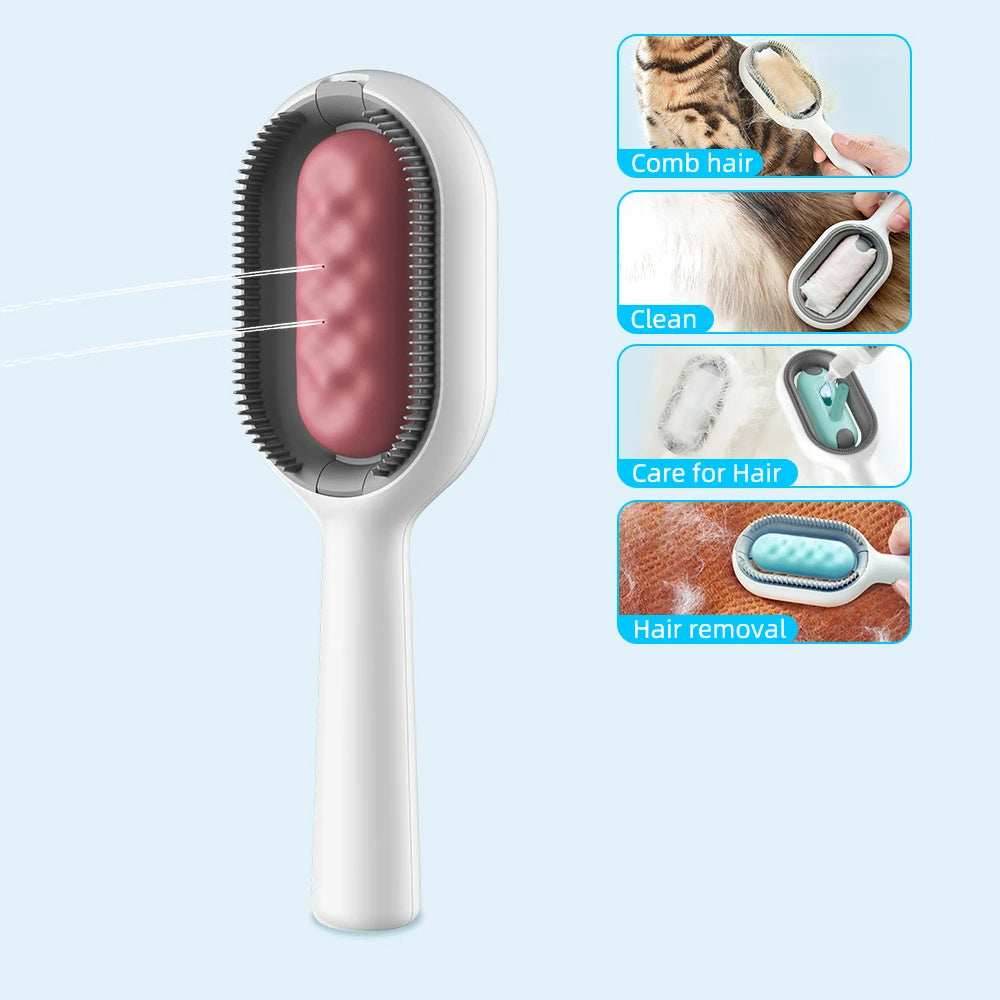 4 In-1 Cat Grooming Brush Comb with Water Tank Cleaner - Purrfect Pet Haven