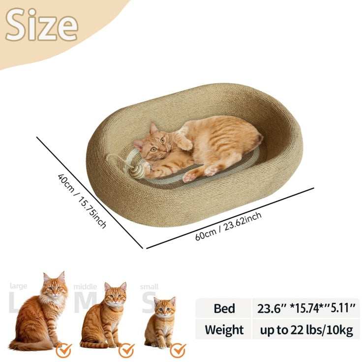 Large Space Sisal Cat Scratching Board Cat Bed - Purrfect Pet Haven