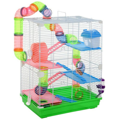 5-Tier Hamster Cage - Complete Habitat with Tunnels - Purrfect Pet Haven