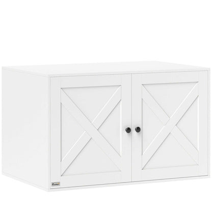 Cat Litter Box Enclosure with Barn Door - Hidden Cabinet - Purrfect Pet Haven