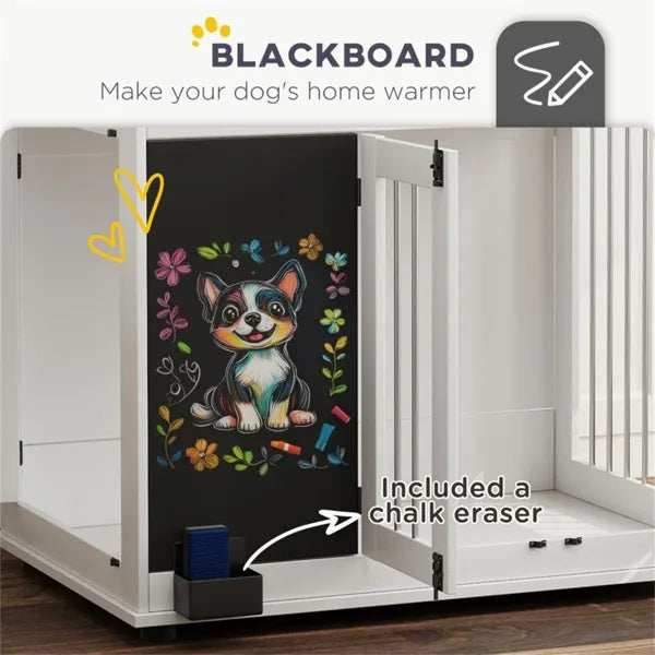 Furniture Dog Crate with Storage - Large Side Table Kennel - Purrfect Pet Haven